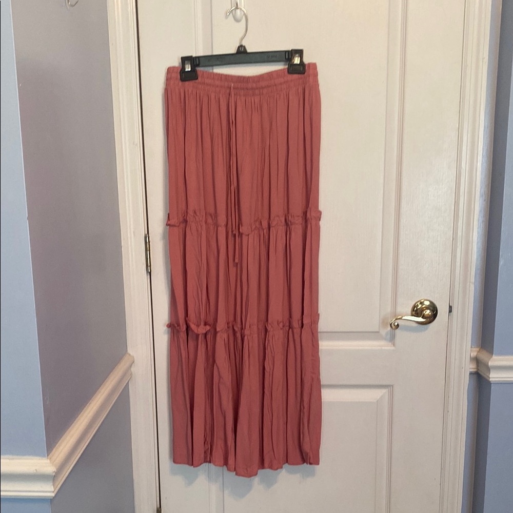Elegant Pink Maxi Skirt